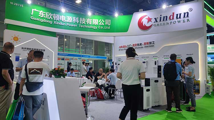 xindun show solar pv inverter at Guangzhou solar exhibition