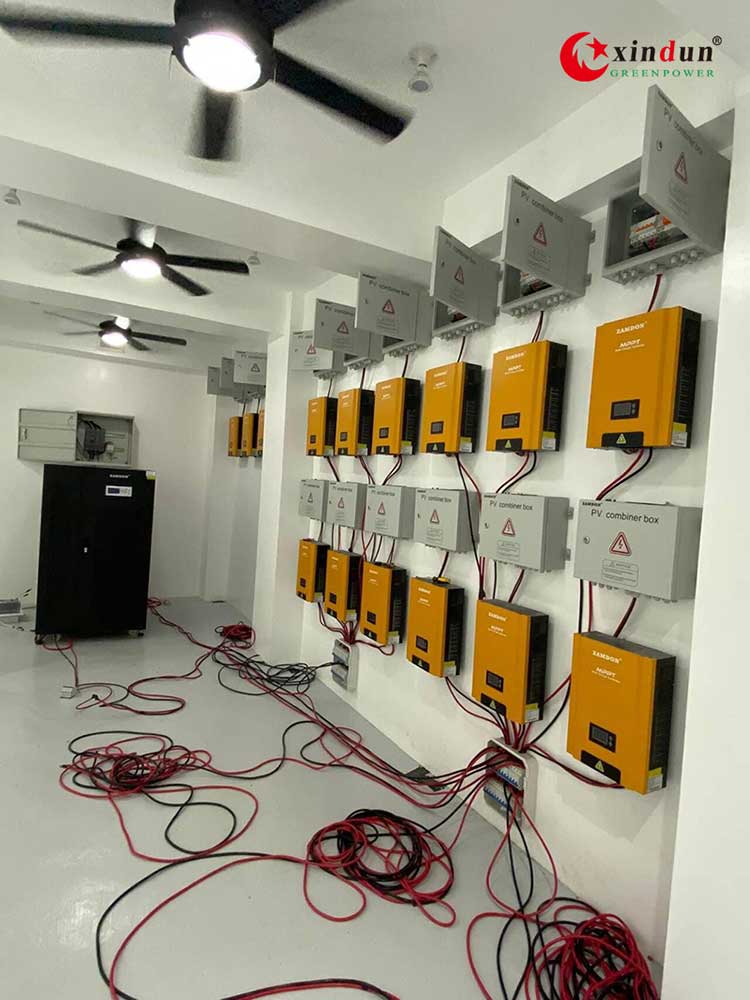 xindun solar inverter 160kw system installed in philippines factory