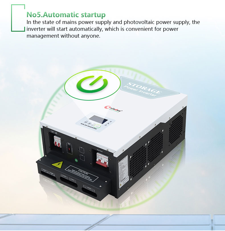 solar inverter dc to ac will start automatically under the power grid or solar energy