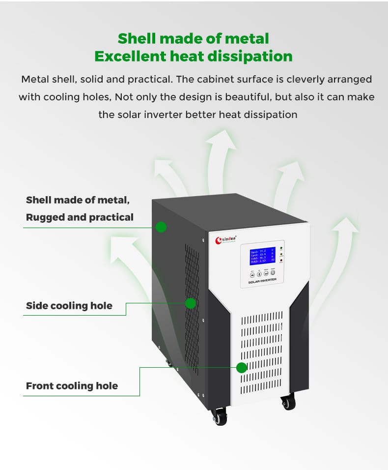 10kw single phase solar inverter heat dissipation