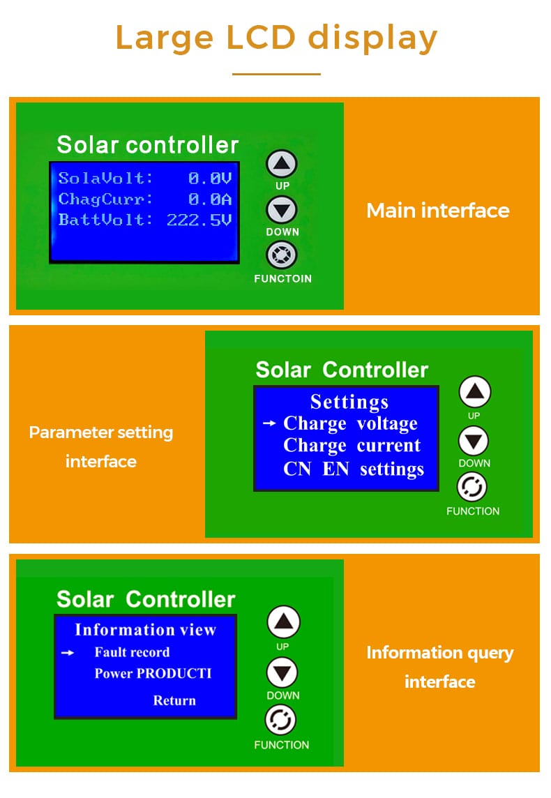 solar battery regulator with lcd display