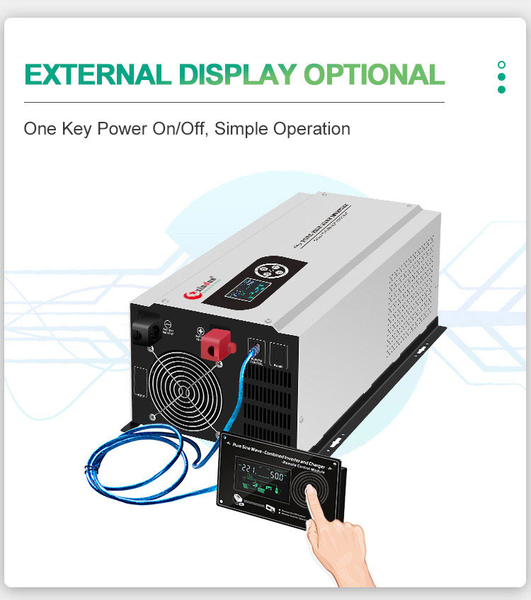 hybrid inverter with external lcd display