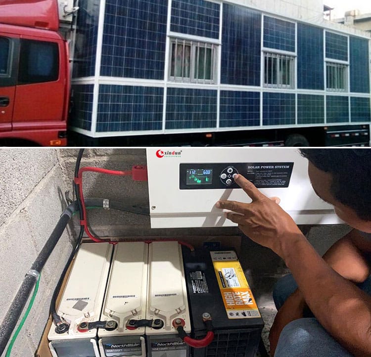 application of hybrid inverter with solar battery charging system