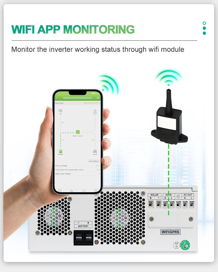 hybrid inverter 24v 48v WIFI 4G remote monitoring